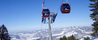 Bergbahn Oberstaufen im Winter Skifahren