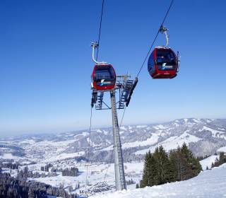 Bergbahn Oberstaufen im Winter Skifahren