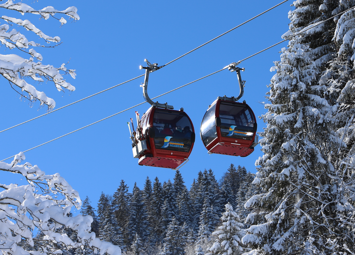 Imbergbahn im verschneiten bayerischen Wald